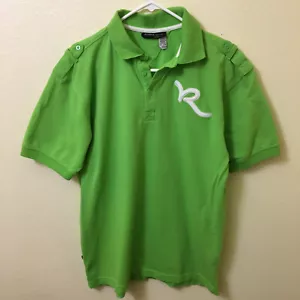 Polo Rocawear Juvenil XL (18-20) Verde Lima Clásico R Logo Manga Corta - Imagen 1 de 12