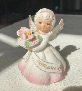 vintage FEBRUARY BIRTHDAY ANGEL Japan - Picture 1 of 4