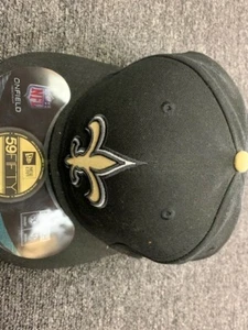 NEW ERA CAP NEW ORLEAN SAINTS (BLACK) 59 FIFTY FITTED HAT - Picture 1 of 1