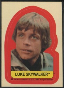 1983 Topps Star Wars Return of the Jedi Series 2 Luke Skywalker Sticker *27482*