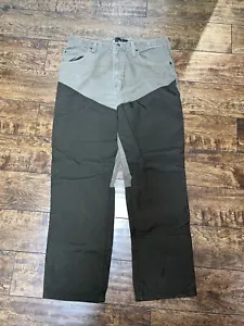 RedHead Mens Pants Brown Canvas Brush Guard Hunting Workwear Jeans Men’s 34 X 30 - Picture 1 of 7