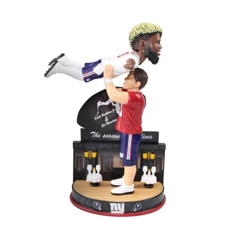 New York Giants Eli Manning and Odell Beckham Dancing Bobblehead NFL Football Cover