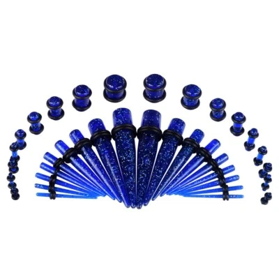 24-36Pcs Ear Stretching Kit Beginner Gauge Acrylic O-Ring Taper Plug Set 14G-00G - Image 1 of 4