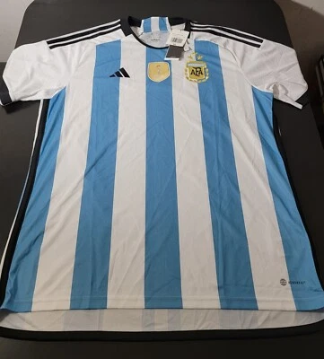 Camiseta Adidas Argentina Campeones del Mundo FIFA 2022 Talla XL Foto 1 de 4