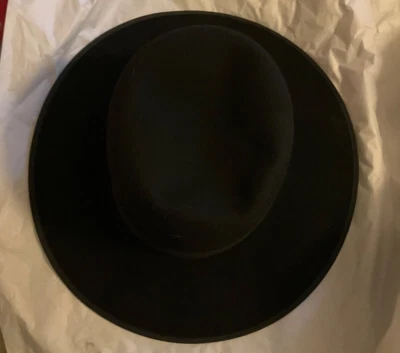 "EXCELENTE ESTADO Marca Beaver 6X Negro Rojo Antiguo Carter Beaver Fedora - 8,5""" Foto 1 de 4