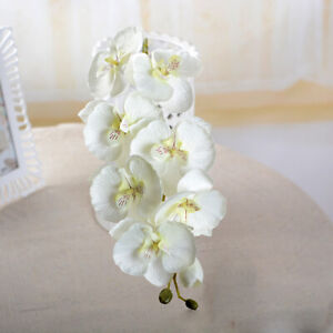 7 Heads DIY Artificial Fake Silk Flower Phalaenopsis Butterfly Orchid Home Decor