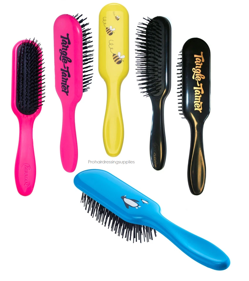 Denman Tangle Tamer D90 - Detangling Hair Brush BLUE PINK BLACK YELLOW GREEN RED