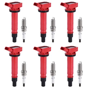 6 Ignition Coil &Spark Plug For 2005-2015 Toyota Tacoma 2005-2010 Tundra 4.0L V6 - Picture 1 of 10