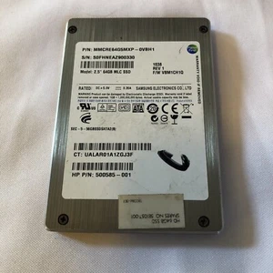 Unidad de estado sólido HP/Samsung 500585-001 64 GB 2,5" MLC | MMCRE64G5MXP-0VBH1 - Imagen 1 de 3