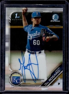 2019 Bowman Chrome Yefri Del Rosario Auto 1st Royals - Picture 1 of 2
