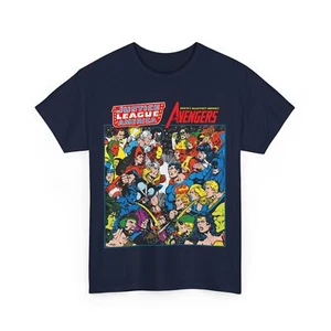 Justice League/Avengers T-Shirt - DC & Marvel Comics Art - George Perez - JLA - Picture 1 of 69