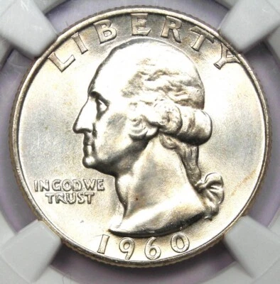 1960-D Washington Quarter 25C - Certified NGC MS67+ Plus Grade - $4,000+ Value! - Image 1 of 4