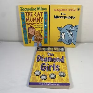 3 Lot Jacqueline Wilson- The Werepuppy, The Kat Mummy, The Diamond Girls - Picture 1 of 11