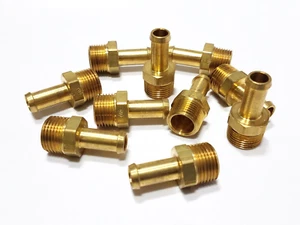 (10) WH 05706B-106 vor Ort befestigbarer 3/8" Schlauch ID x 3/8" Außenrohr starres Schlauchende - Bild 1 von 7