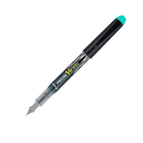 Pilot Varsity Fountain Pen Med Nib Black Barrel Green Ink Office School Writing - Image 1 of 1