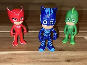 PJ Masks Figures CATBOY OWLETTE GEKKO Action Figures Posable 3.75 Disney S1 - Picture 1 of 2