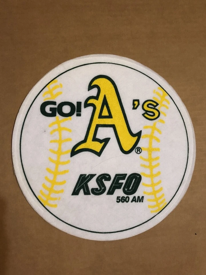 Oakland A's Banderín KSFO Alameda County Coliseum Reggie Jackson Rickey Henderson Foto 1 de 1