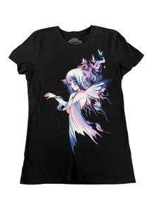 Hot Topic Trick Fairies Medium Black Gothic T-shirt VTG Y2K Streetwear Fairy - Picture 1 of 9