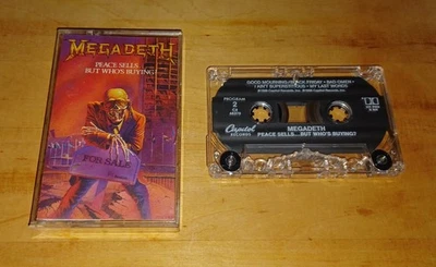 MEGADETH PEACE SELLS VINTAGE CASSETTE TAPE HEAVY METAL DAVE MUSTAINE (1986)🔥 - Image 1 of 3