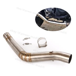 Slip On For Benelli Leoncino 500 Exhaust Tips Mid Link Pipe Connect 51mm Muffler - Picture 1 of 7