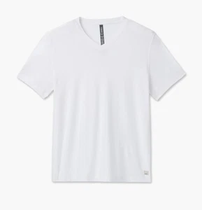 Vuori Men’s Strato Tech V-Neck Tee White V1032 Size XL Short Sleeve NWT - Picture 1 of 6