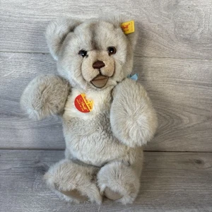 "Oso Steiff 12"" gris Minky Zotty Bear con chirrido y etiquetas" - Imagen 1 de 12