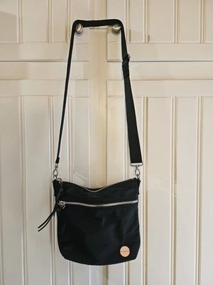 Shorty Love Solid Black Medium Crossbody “The Amuse” Bag ~ 10” x 11” - Image 1 of 4