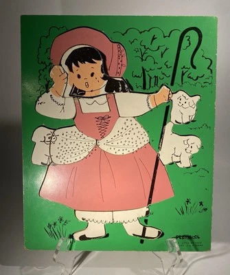 Rompecabezas de madera vintage Playskool 185-25 Little Bo Peep 15 piezas completo Foto 1 de 4