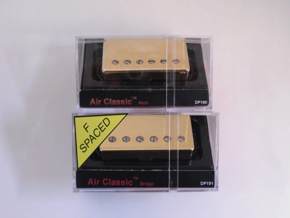 Juego de puentes de cuello clásico DiMarzio R-s F-s Air cubiertas doradas postes de níquel DP 190 191 Foto 1 de 1