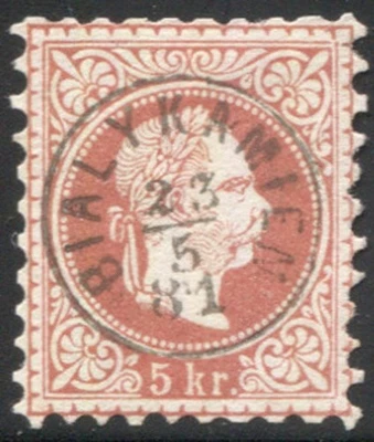 1881 Bialykamien, Galicia, Austro-Hungarian Town Cancel - Image 1 of 2