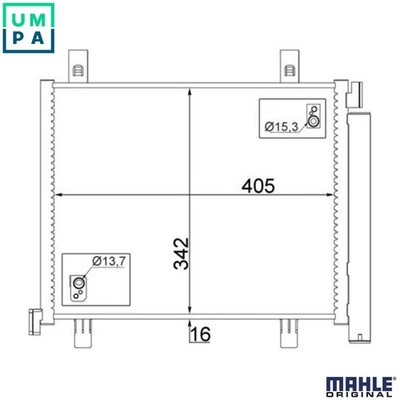 CONDENSER AIR CONDITIONING AC 747 000S FOR SKODA VW SEAT CPGA/CHYB/CHYA 1.0L UP! - Image 1 of 4
