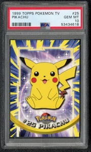 1999 Topps Pokemon TV PIKACHU #25 PSA 10 Gem Mint RARE! Animation Edition! - Picture 1 of 2