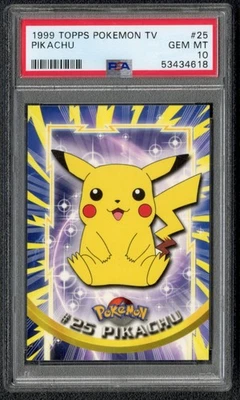 1999 Topps Pokemon TV PIKACHU #25 PSA 10 Gem Mint RARE! Animation Edition! - Image 1 of 2
