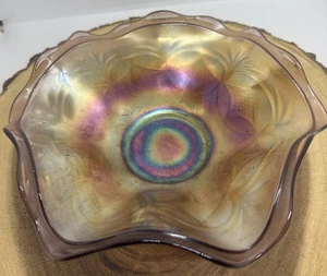 Vintage Amethyst Karneval Glas irisierende Schale 8 cm - Bild 1 von 7