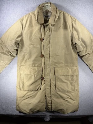 Vintage Woolrich Men's Goose Down  Parka Coat Jacket Tan Size Medium USA Made - Image 1 of 4