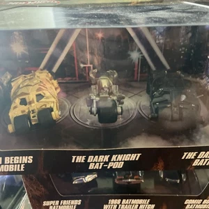 Hot Wheels Batman Begins Batmobile, Bat-Pod Dark Night Box Set 1:50 2011 3-pack - Picture 1 of 7