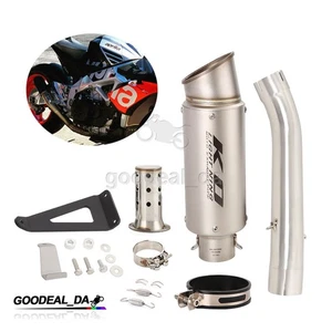 For Aprilia Tuono V4 1100 2017-2020 Exhaust Tips Middle Pipe 61mm Ballle Muffler - Picture 1 of 12