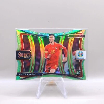 2020 Select UEFA Euro Kieffer Moore Neon Green Prizm Die Cut #126 /145 RC Wales - Image 1 of 3