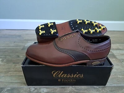 NEW Footjoy Classics Dry Premiere Mens Golf Shoes 50034 BRN/CORD  13D - Image 1 of 4