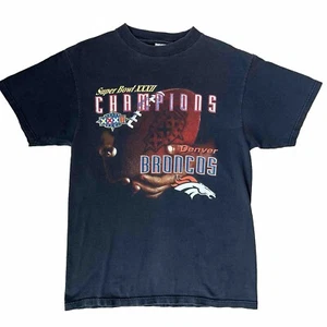 Maglia vintage Denver Broncos M nera anni 90 Super Bowl Champions NFL calcio - Foto 1 di 7
