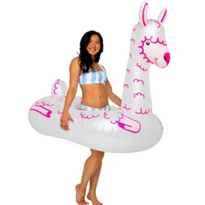 Rideable Llama Giant Inflatable Swim lounger Swimming Pool sea Float beach WATER - Picture 1 of 6