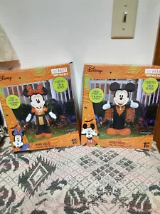 DISNEY HALLOWEEN BLOW UPS 3.5 FEET TALL MICKEY OR MINNIE CHOICE OR BOTH - Picture 1 of 3