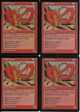 MTG: WILD WURM Tempest UNCOMMON; played, Excellent condition x4