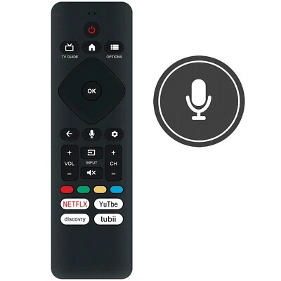 Control remoto de reemplazo de voz URMT26CND002 para Philips Google TV 5PUL7552/F7 50PUL7672 Foto 1 de 4