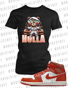 Bella Canvas Women's Tee Shirt to Match J1 Mid Clay Sneaker Holla if You Can - Picture 1 of 7