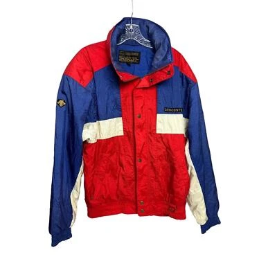 Vtg 80s 90s Ski Jacket Descente snow coat Apres Color Block Gaper USA Mens M - Image 1 of 4