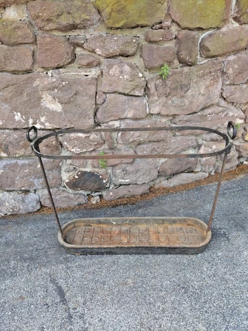 Antique Signed J W FISKE NEW YORK Cast & Wrought Iron Umbrella Stand Cover