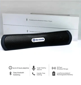 Portable Bluetooth Wireless Speaker Built In Radio and MicroSD reader BLACK - Picture 1 of 5