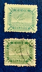 Cook Islands 30 / 1902 1/2p Green Wrybill Stamp / MH & Used - Picture 1 of 2