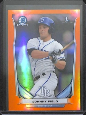 2014 Bowman Chrome Orange Refractor Autograph #BCP57 Johnny Field No 16 of 25 - Image 1 of 2